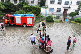 暴雨中他们筑起人形浮桥