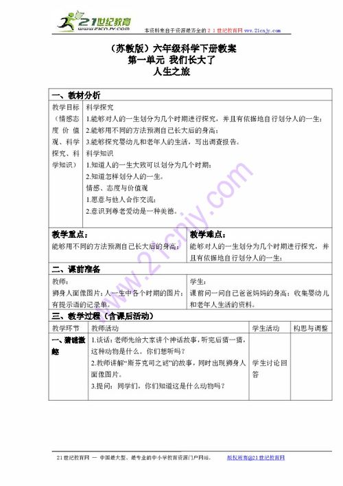 苏教版六年级语文下册教学设计精讲