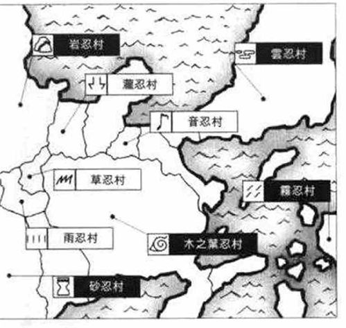 火影忍者世界地图全解析，五大国与隐村的奥秘