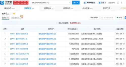 碧桂园地产等被强制执行2.2亿