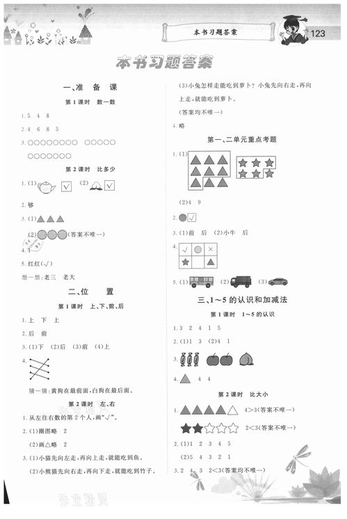 一年级数学上册知识点详解